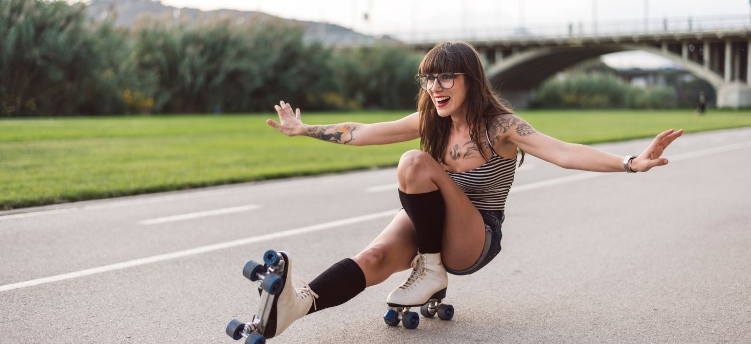 Woman skating 